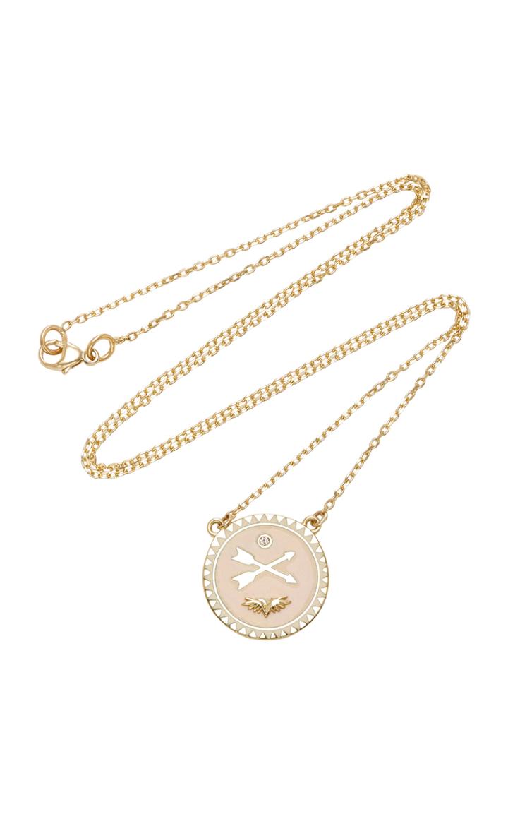 Foundrae Passion 18k Gold, Champleve Enamel And Diamond Necklace
