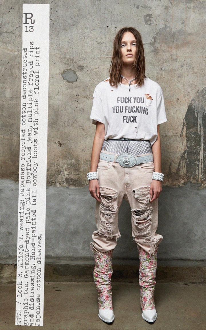 Moda Operandi R13 Low-rise Distressed Boyfriend Jean