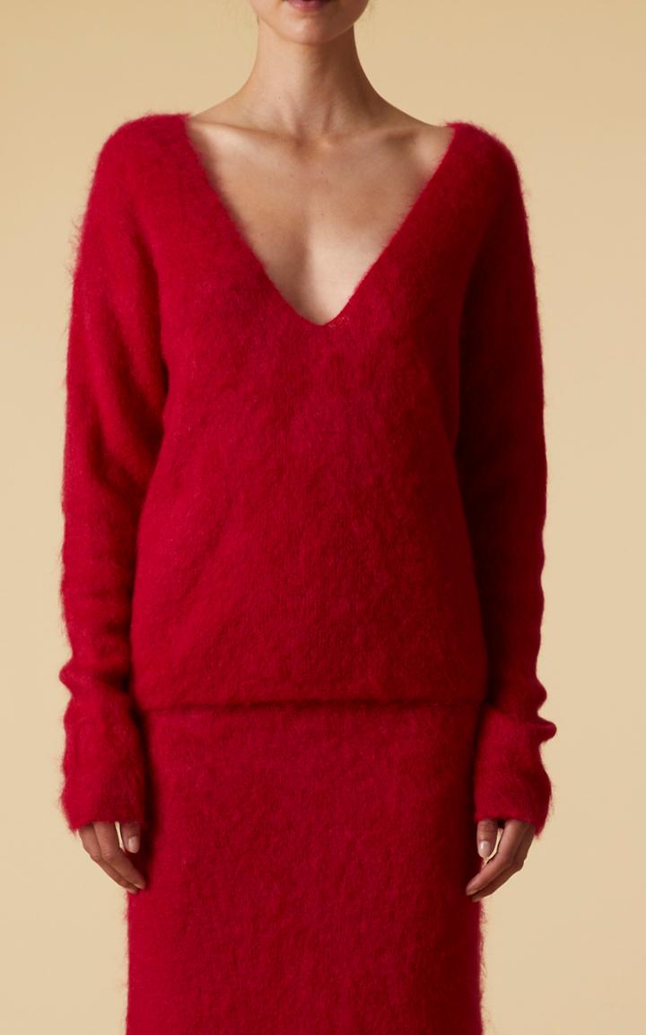 Moda Operandi Altuzarra Everly V-neck Mohair-blend Sweater
