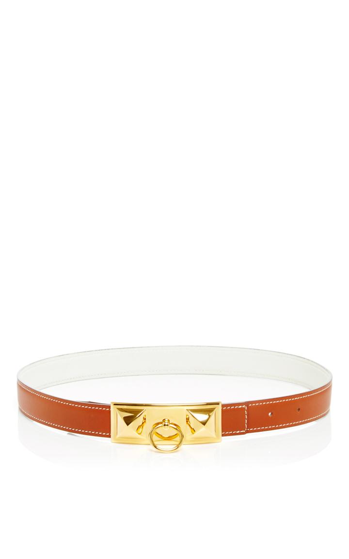 Heritage Auctions Special Collection Herms 80cm Two Tone Natural Barenia Medor Belt