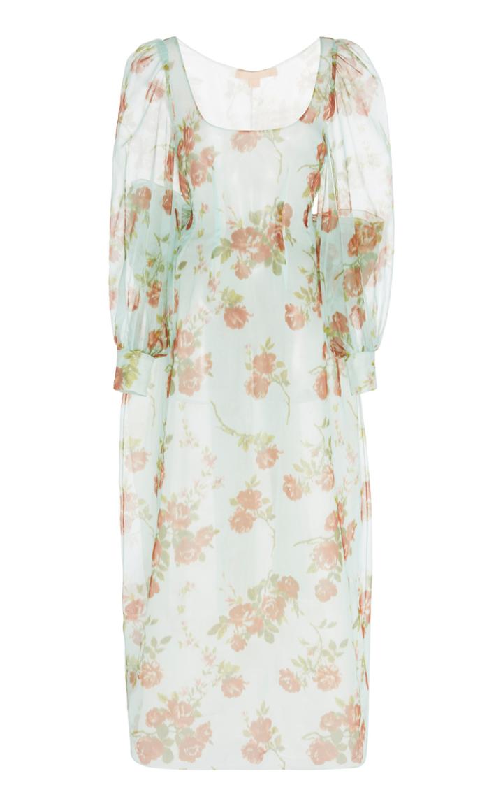 Moda Operandi Brock Collection Floral-printed Silk Midi Dress Size: 0