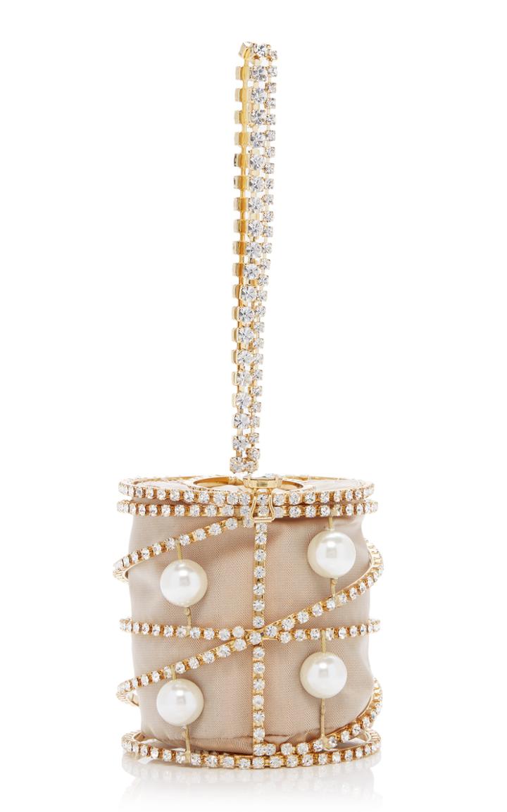 Moda Operandi Rosantica Bagliore Pearl-embellished Top Handle Bag