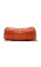 Manu Atelier Mini Cylinder Shoulder Bag In Orange