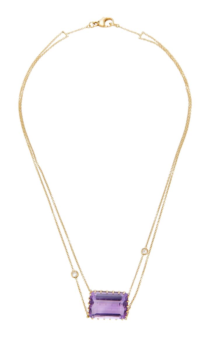 Renee Lewis 18k Gold Amethyst Necklace