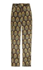 Bode Block-print Floral Trousers