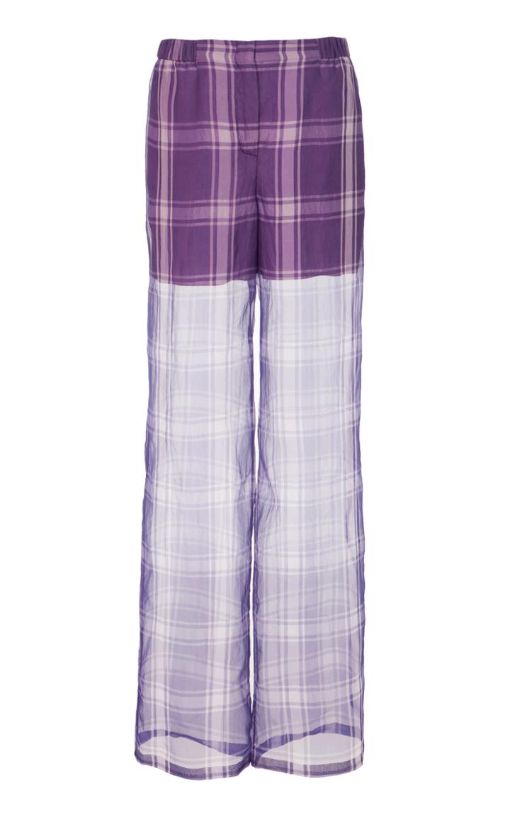 Alberta Ferretti Sheer Printed Trousers
