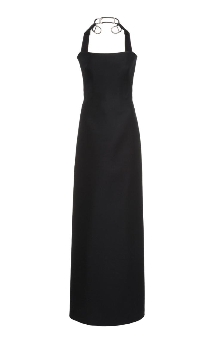 Moda Operandi Gabriela Hearst Ronson Collared Wool Evening Dress