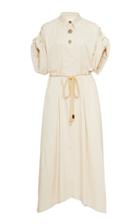 Moda Operandi Nanushka Hanna Cotton One Sleeve Midi Dress Size: Xs
