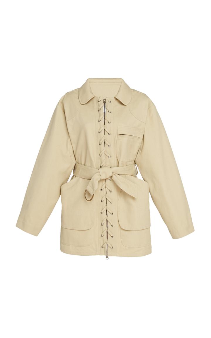 Tre By Natalie Ratabesi Elsa Cotton Lace-up Jacket