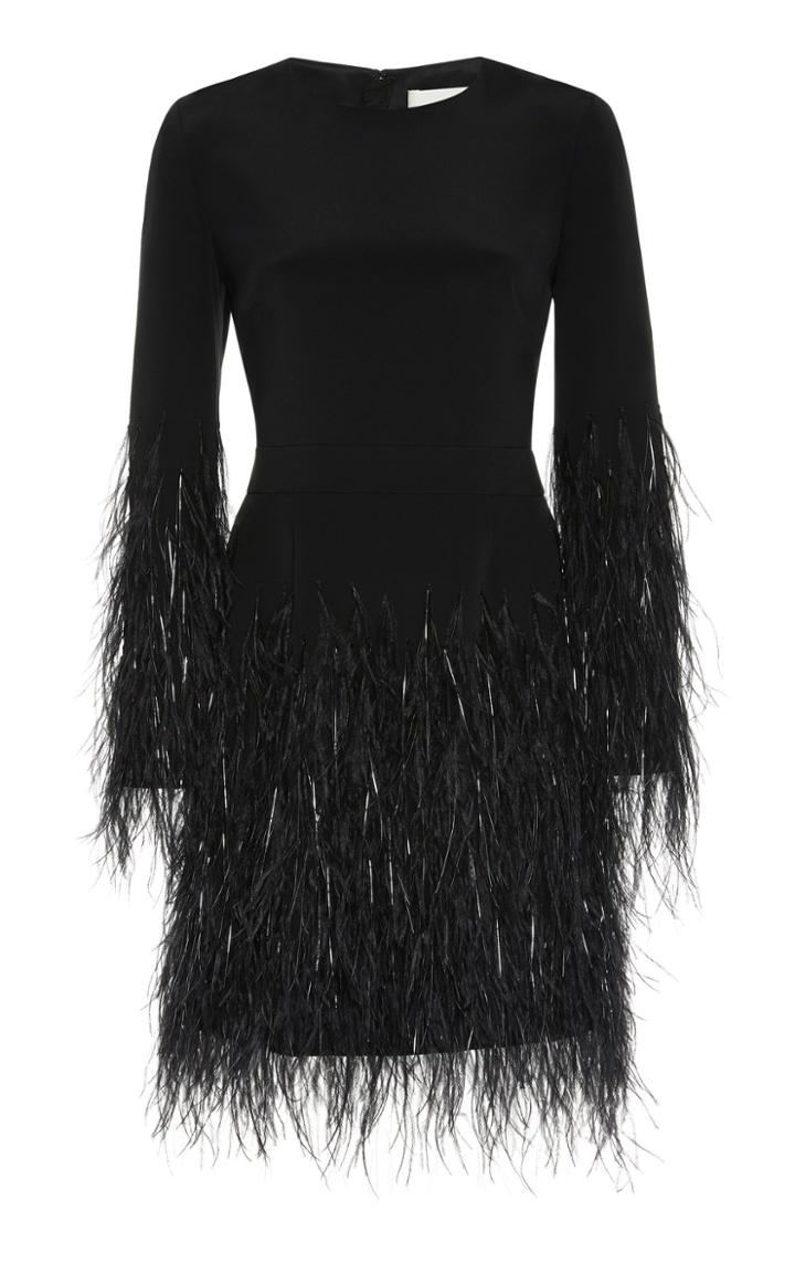 Semsem Feather-embellished Mini Dress