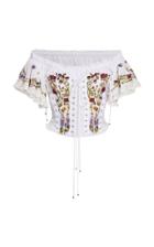 Dolce & Gabbana Floral-embroidered Off Shoulder Top