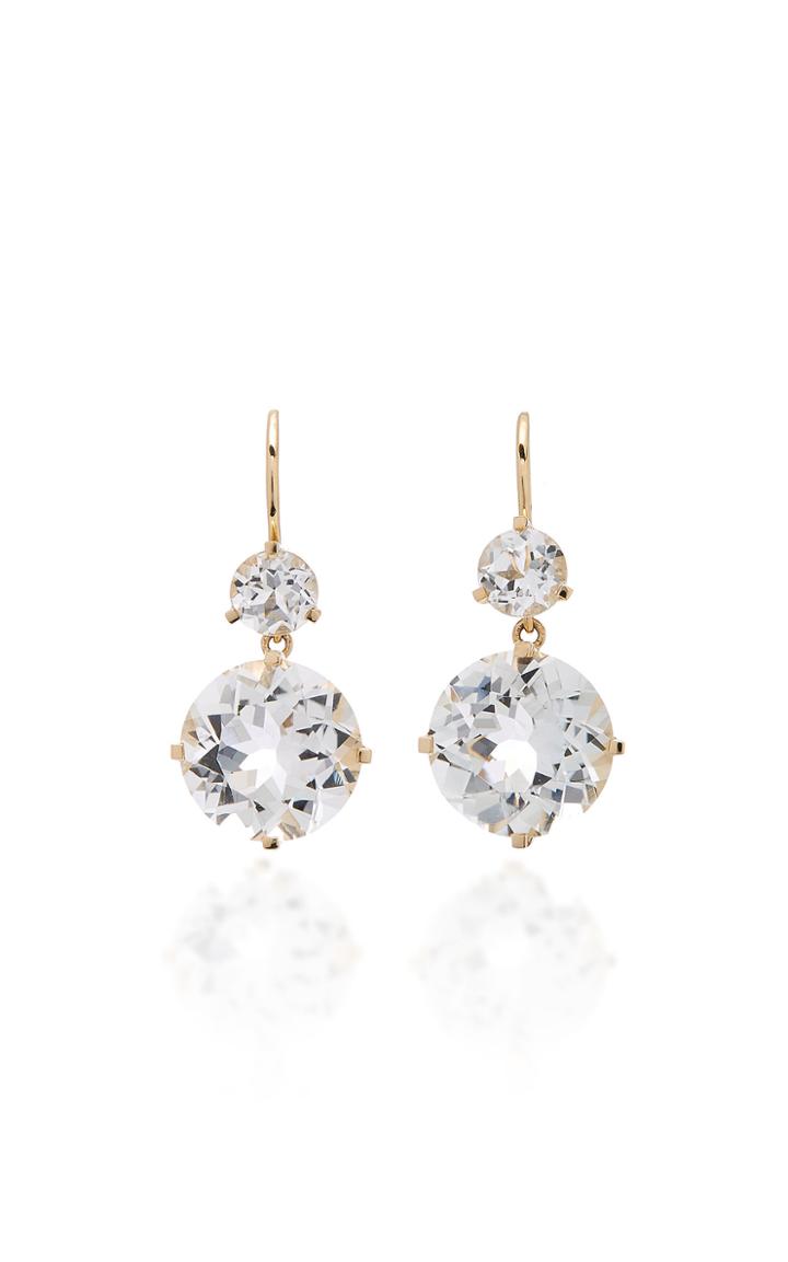 Moda Operandi Jane Taylor Twinkle Twinkle Large Double Drop Earrings With White Topa