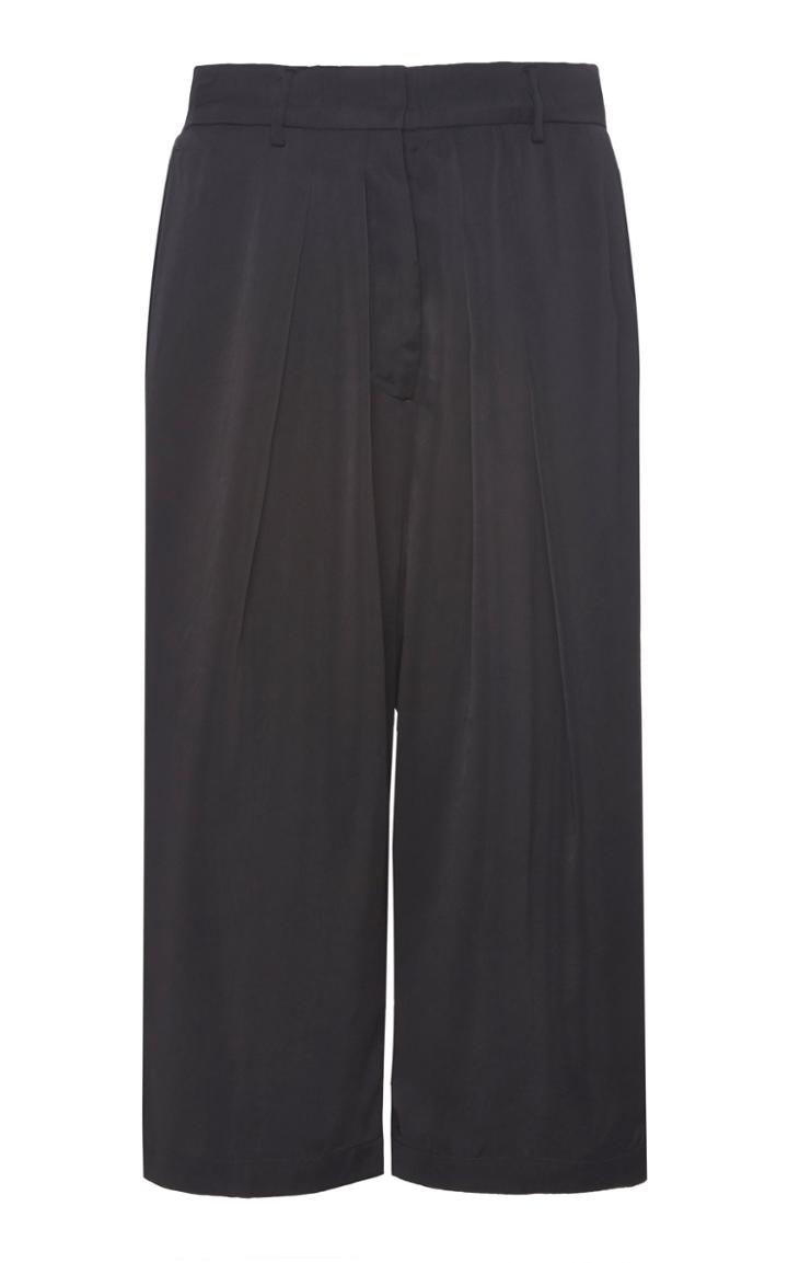 Moda Operandi Rochas Pleated Satin Shorts Size: 38