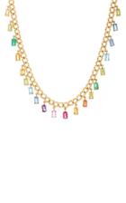 Moda Operandi Shay 18k Yellow Gold Rainbow Baguette Gold Link Choker