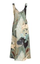 Beaufille Rohe Printed Crepe De Chine Midi Dress