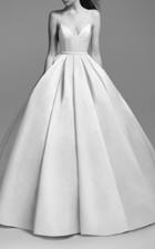 Alex Perry Bride Suzy Satin Embellished Gown