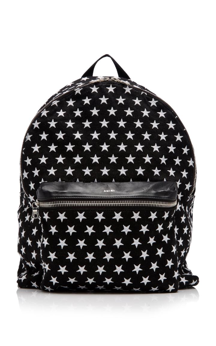 Amiri Embroidered Leather Backpack