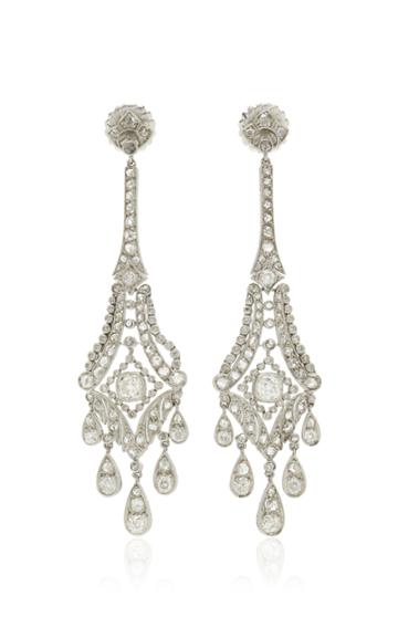 Moda Operandi Stephen Russell Platinum & Diamond Earrings