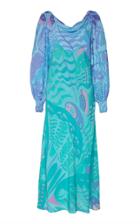 Rixo Philipa Psychedelic Butterfly-print Silk Midi Dress