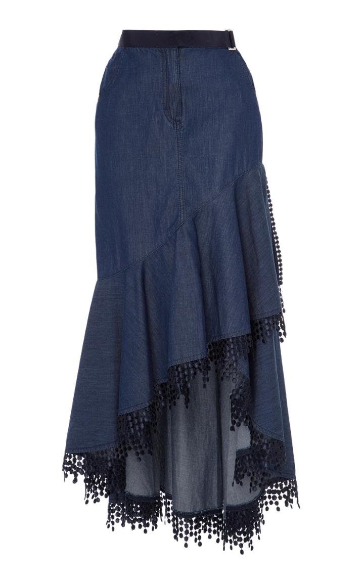 Blumarine Asymmetric Ruffle Skirt