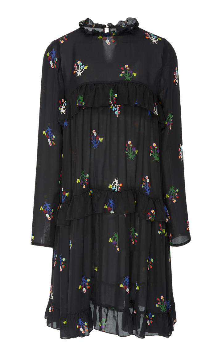 Cynthia Rowley High Tide Tiered Ruffle Dress