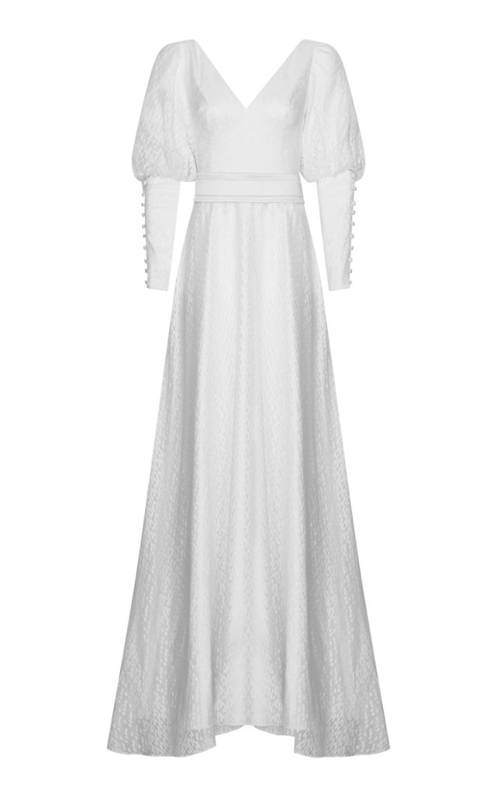 Moda Operandi Safiyaa Heroia Spotted Chiffon Dress Size: 34