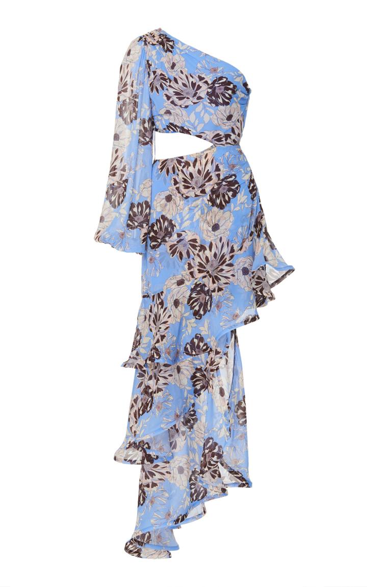 Moda Operandi Alexis Sabetta One Shoulder Asymmetrical Maxi Dress Size: Xs