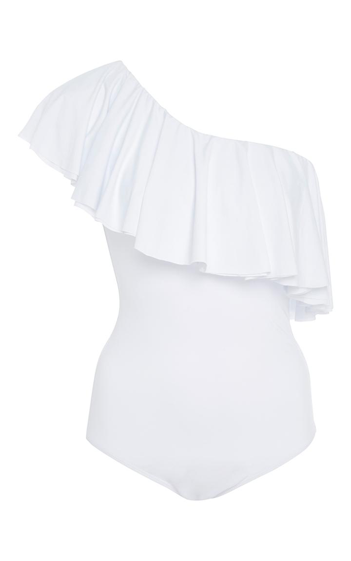 So De Mel Maiorca Asymmetric Ruffled Maillot