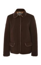 Alberta Ferretti Collared Cotton Blend Jacket
