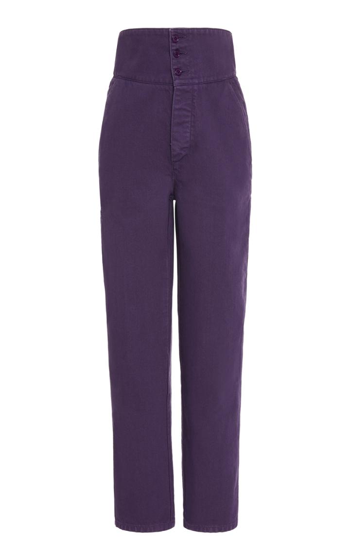 Roseanna Wino High Rise Cotton Trousers