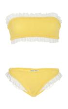 Hunza G Tracey Ruffled Bikini Set
