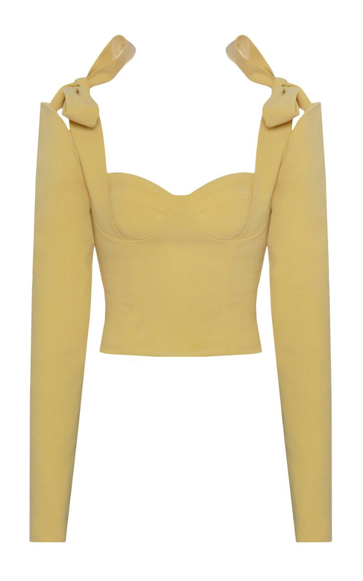 Moda Operandi Aleksandre Akhalkatsishvili Bow-embellished Corset Top