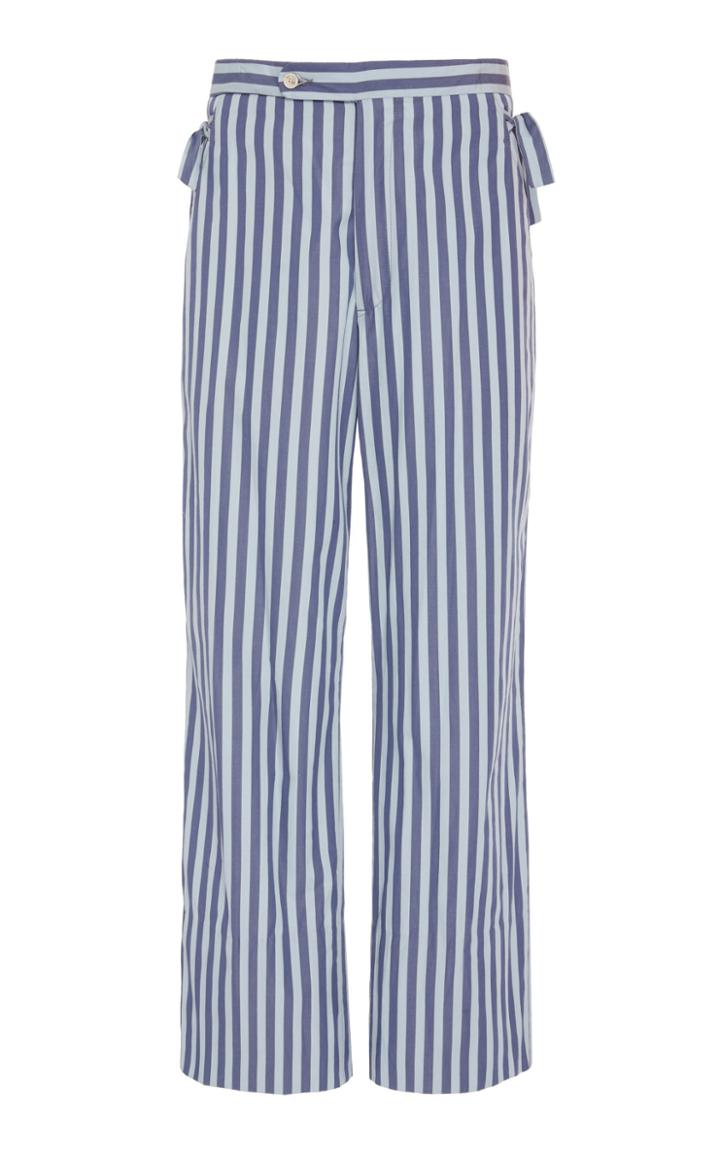 Bode Duo-tone Stripe Side-tie Trouser