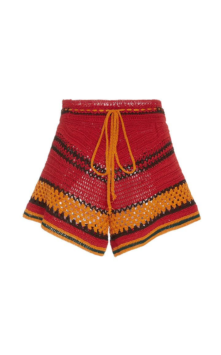 Spencer Vladimir Tulum Striped Crochet Short