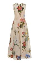 Oscar De La Renta Embellished Fil Coup Dress