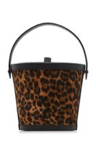Hunting Season Leather-trimmed Leopard Print Suede Bucket Bag