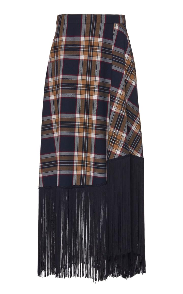 Rokh Tassel-accented Crepe Skirt