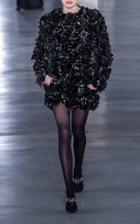 Balmain Floral-embellished Vinyl Mini Dress