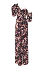 Amur Jax Printed Crepe Wide Leg Jumpsuit