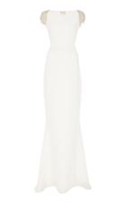 Reem Acra Embellished Cap Sleeve Gown