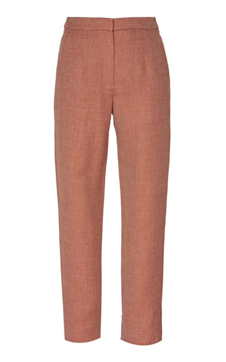 Zeynep Aray Linen Wool Blend Cigarette Pants