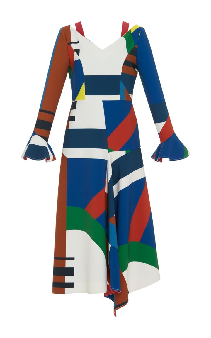 Parden's Abstract Gal Asymmetric Dress
