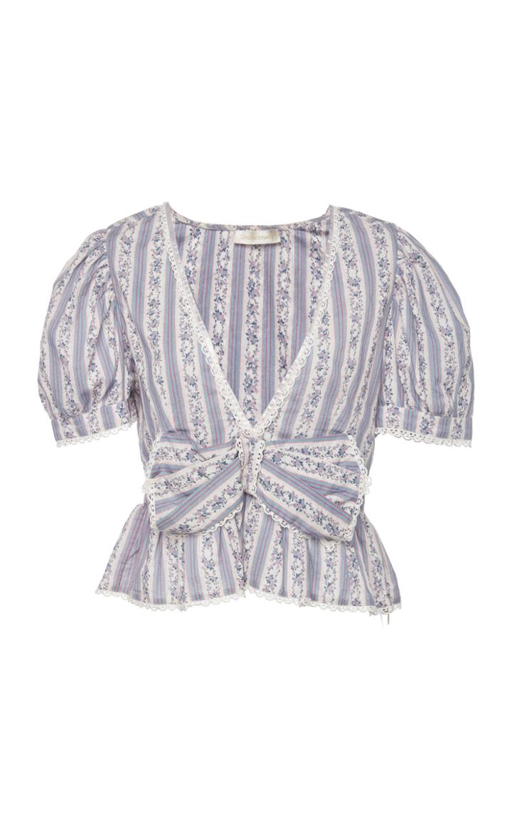 Loveshackfancy Rikki Deep V-neck Top