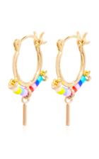 Moda Operandi Scosha Gold-vermeil Beaded Trinket Hoop Earrings