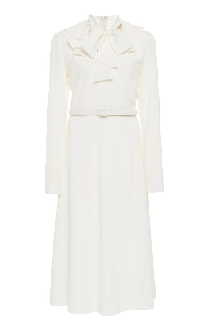 Ralph Lauren Zandra Pussy-bow Crepe Dress
