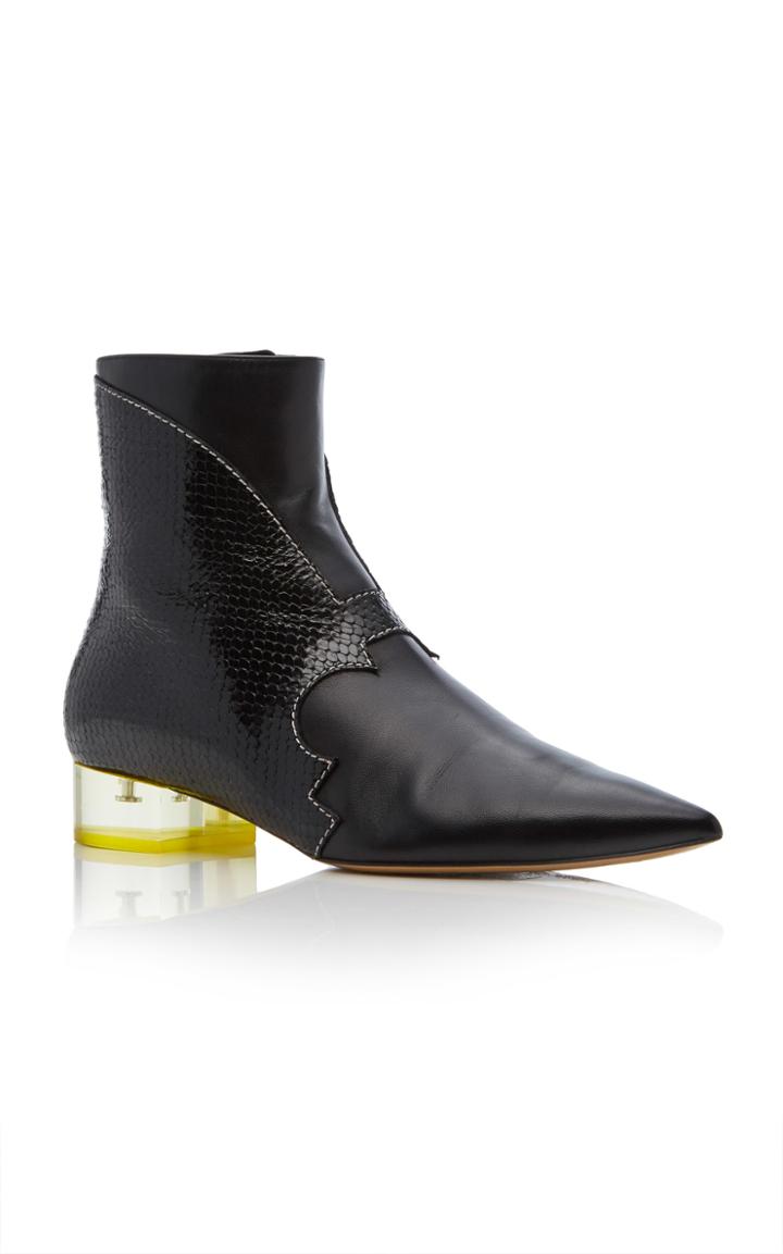 Ellery Panelled Chelsea Boot With Bubble Heel