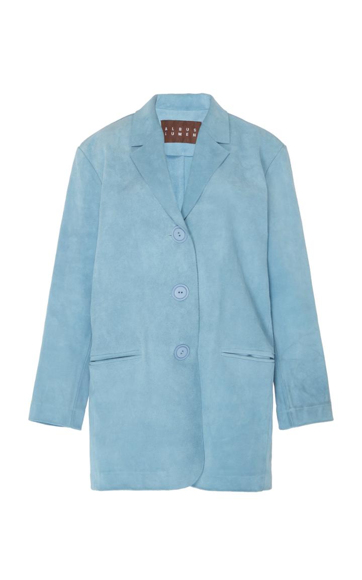Albus Lumen Manus Oversized Suede Blazer
