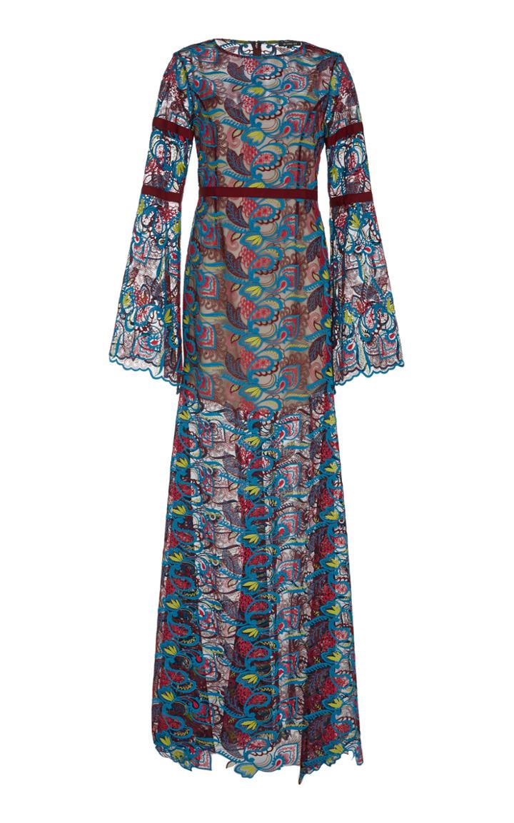 Mi Jong Lee Bell Sleeve Gown