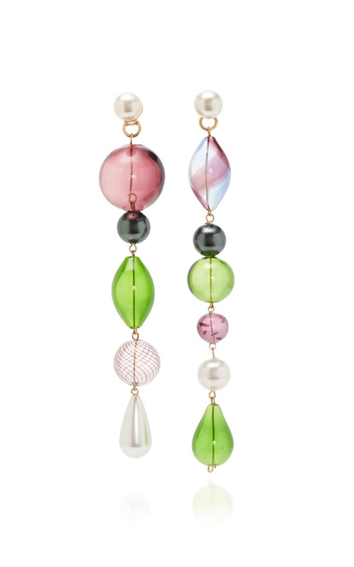 Beck Jewels The Masque Glass And Pearl Earrings