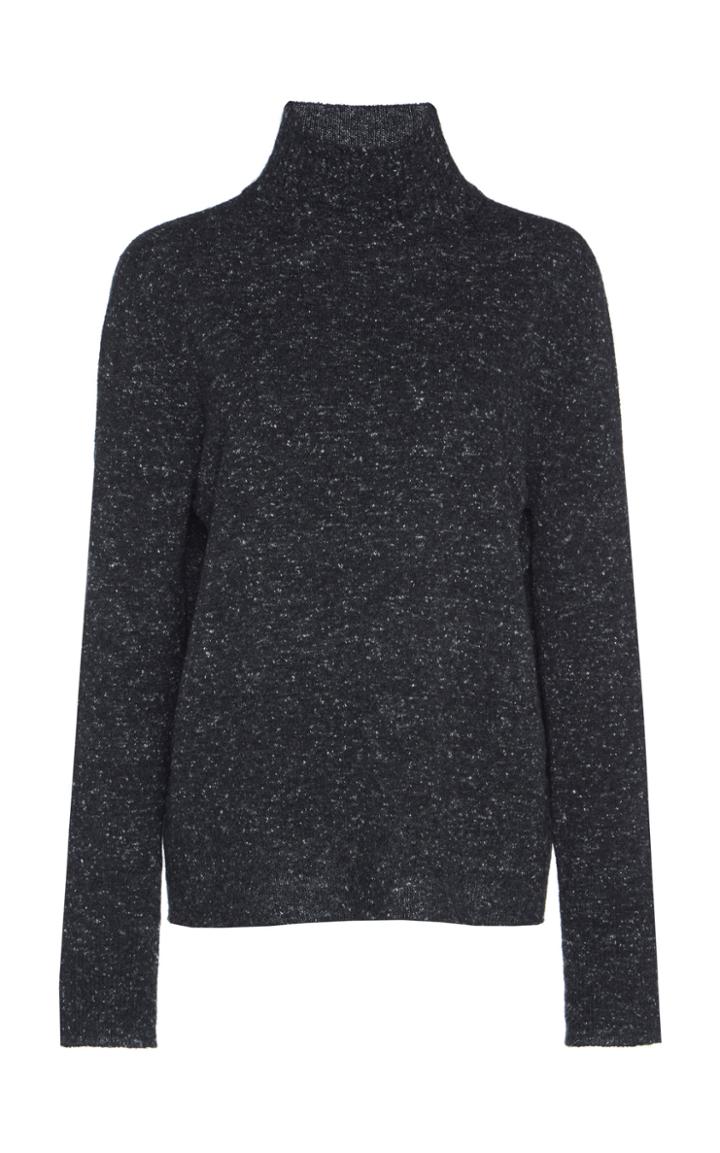Agnona Cashmere Tweed Turtleneck Sweater